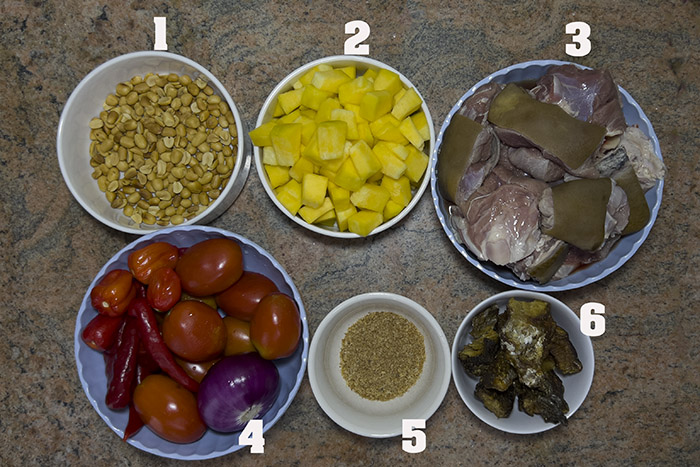 Ingredients for Miyan-Taushe
