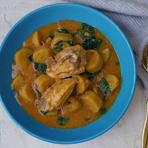 cooked plantain pepper soup