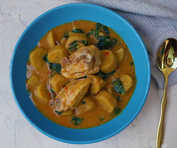 cooked plantain pepper soup